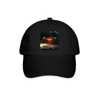 UFO-Sichtungen nehmen zu - Baseballkappe - Schwarz/Schwarz - Vorne