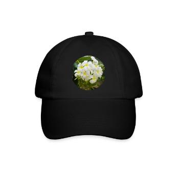 Plumeria sind in den Tropen vertreten - Baseballkappe - Schwarz/Schwarz - Vorne