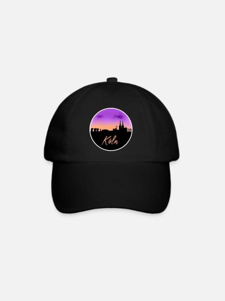 Köln Fine Skyline - Baseballkappe - Schwarz/Schwarz