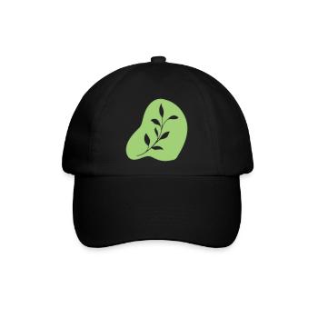 Blätter - Baseballkappe - Schwarz/Schwarz - Vorne