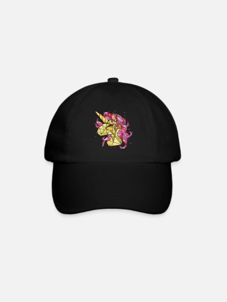 Einhorn Mila Chibi Kind - Baseballkappe - Schwarz/Schwarz