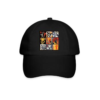 ZEITGENÖSSISCHER BLUMENSTRAUSS - Baseballkappe - Schwarz/Schwarz - Vorne