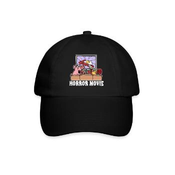 Movies Cineast Filme Movies Kino Nacht Statement - Baseballkappe - Schwarz/Schwarz - Vorne