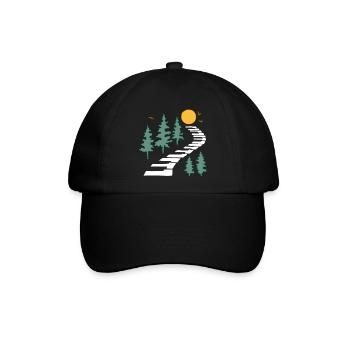 Musikalischer Pfad - Baseballkappe - Schwarz/Schwarz - Vorne