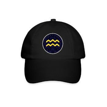 Aquarius - Baseballkappe - Schwarz/Schwarz - Vorne