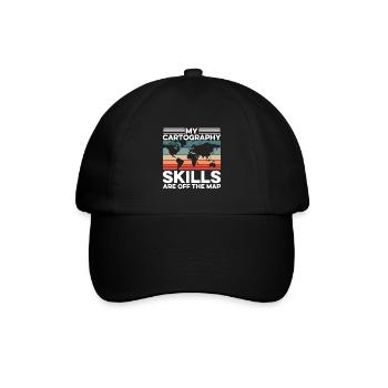 Kartografie Design - Baseballkappe - Schwarz/Schwarz - Vorne