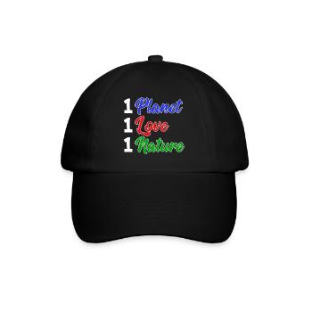 Mutter Erde Planet Natur Statement Naturschutz - Baseballkappe - Schwarz/Schwarz - Vorne