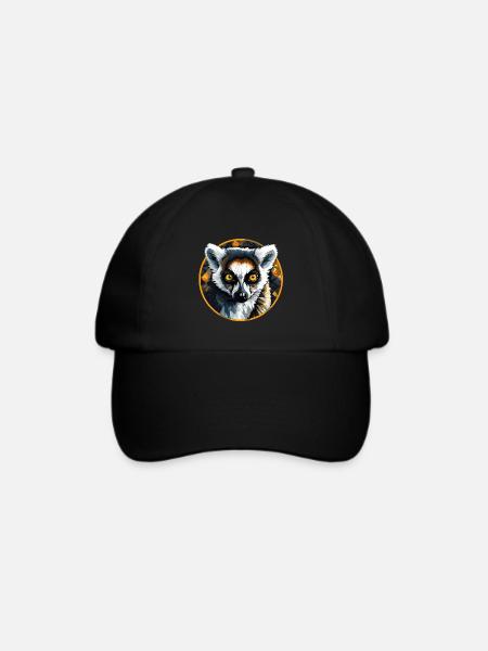 Lemur - Baseballkappe - Schwarz/Schwarz