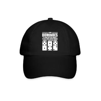 Domino Spiel Design - Baseballkappe - Schwarz/Schwarz - Vorne