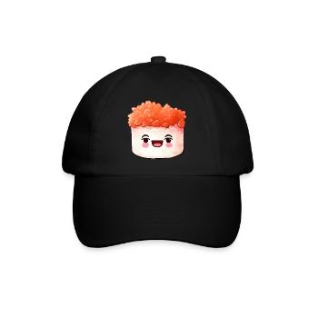 Sushi - Baseballkappe - Schwarz/Schwarz - Vorne