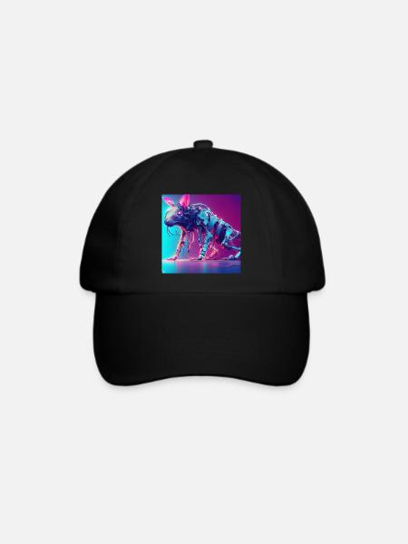 Cyber-Tiere - Baseballkappe - Schwarz/Schwarz
