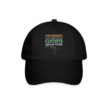 Dinosaurier Fossil Stegosaurus Kreidezeit - Baseballkappe - Schwarz/Schwarz - Vorne