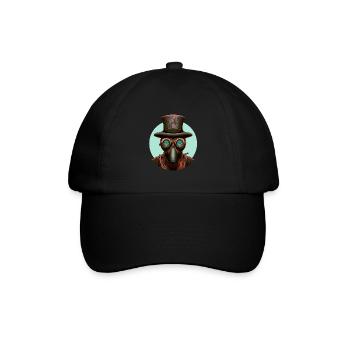 Pestdoktor Doktor Arzt - Baseballkappe - Schwarz/Schwarz - Vorne