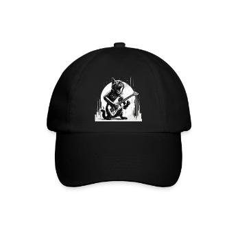 E-Gitarre - Baseballkappe - Schwarz/Schwarz - Vorne