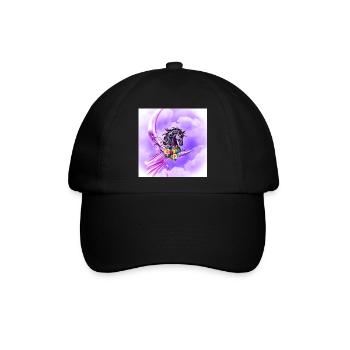 Elegantes buntes Wildpferd - Baseballkappe - Schwarz/Schwarz - Vorne