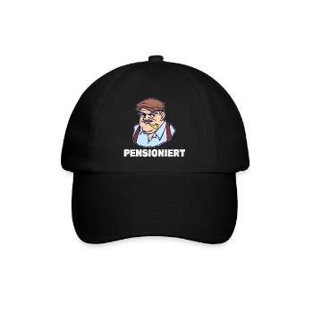 Pensionist Statement Senior Pensionär Abschied - Baseballkappe - Schwarz/Schwarz - Vorne