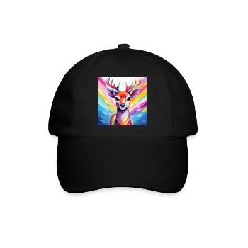 Pride Reindeer - Baseballkappe - Schwarz/Schwarz - Vorne