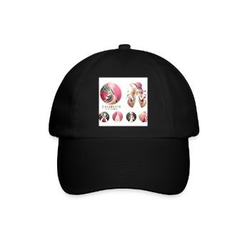 Feiern Sie mit Familia - Baseballkappe - Schwarz/Schwarz - Vorne