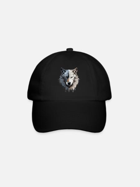Wolf - Baseballkappe - Schwarz/Schwarz