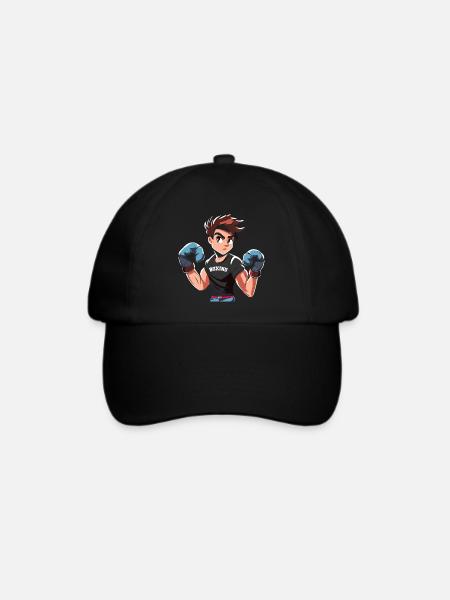 Teenager Boxing Design mit Boxhandschuhen - Baseballkappe - Schwarz/Schwarz