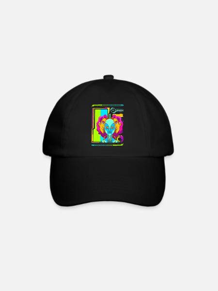 Cyberpunk Retro Synthwave Futuristisch - Baseballkappe - Schwarz/Schwarz