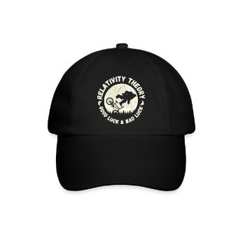 Relativitätstheorie - Glück und Pech - Baseballkappe - Schwarz/Schwarz - Vorne