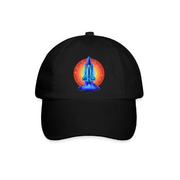 BLAUES SPACE SHUTTLE RETRO VINTAGE - Baseballkappe - Schwarz/Schwarz - Vorne