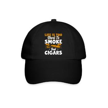 Rauchen Nikotin Rauchverbot Vape - Baseballkappe - Schwarz/Schwarz - Vorne