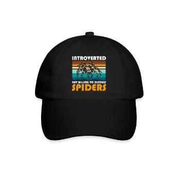 Spinne Natur Netz Seidenfäden - Baseballkappe - Schwarz/Schwarz - Vorne