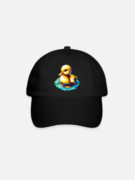 Entenküken Ente Ente - Baseballkappe - Schwarz/Schwarz