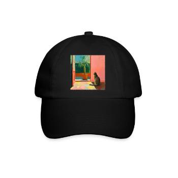 katze, katzen, bunt, tier, geschenk, geschenkidee - Baseballkappe - Schwarz/Schwarz - Vorne