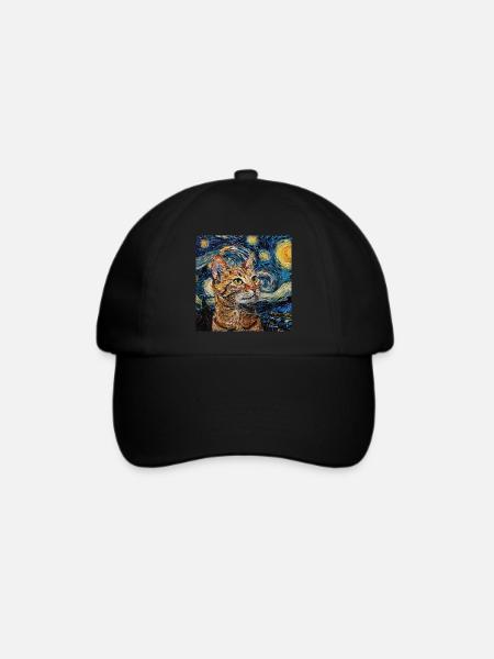 Katze, katzenmotiv - Baseballkappe - Schwarz/Schwarz