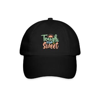 Hart aber süß - Baseballkappe - Schwarz/Schwarz - Vorne