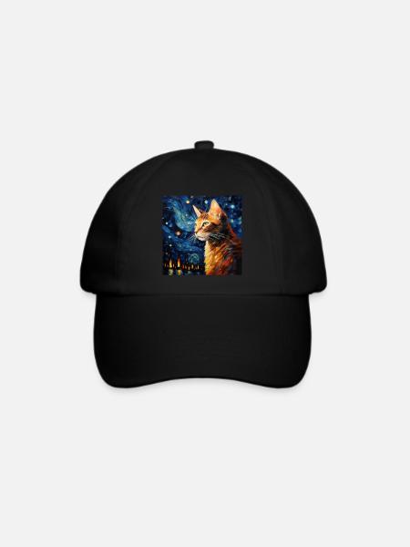 Katze, katzenmotiv - Baseballkappe - Schwarz/Schwarz