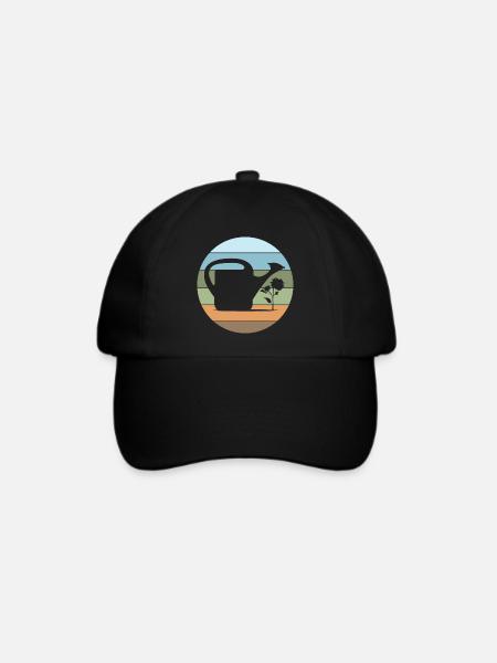 Gießkanne Gärtner Gartenliebe Blumen Pflanzen - Baseballkappe - Schwarz/Schwarz