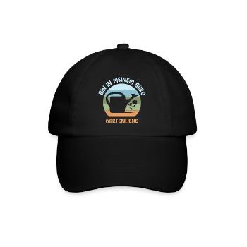 Gartenliebe mein Büro lustige Sprüche Gärtner - Baseballkappe - Schwarz/Schwarz - Vorne