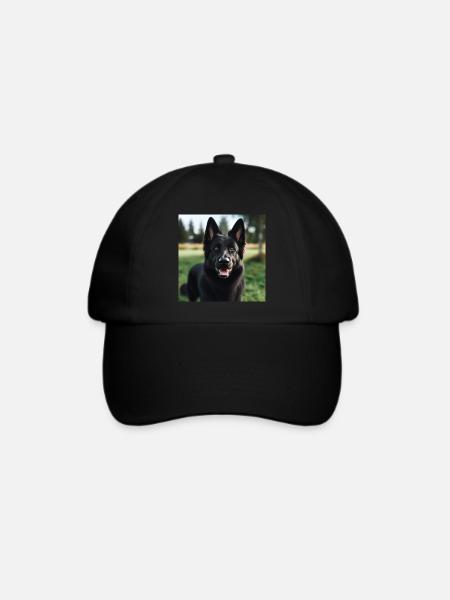 Schwarzer Deutscher Schäferhund - Baseballkappe - Schwarz/Schwarz