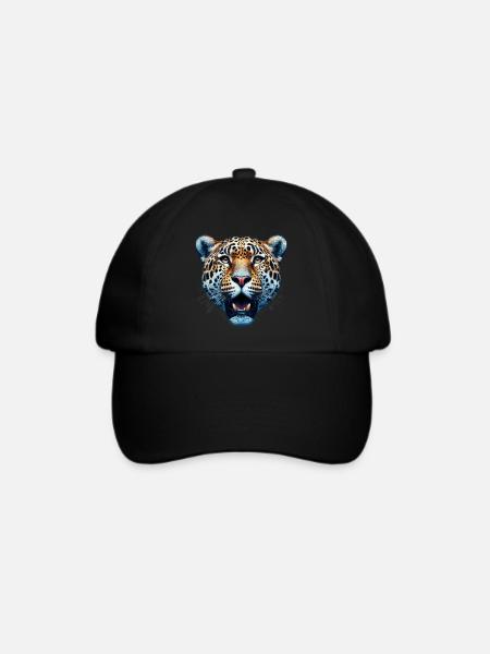 Leopard - Baseballkappe - Schwarz/Schwarz