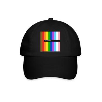 Pride Rainbow Happy Pride - Baseballkappe - Schwarz/Schwarz - Vorne