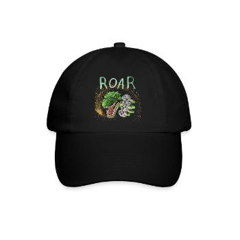Roar T-rex - Baseballkappe - Schwarz/Schwarz - Vorne