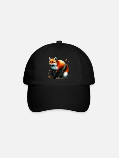 Fuchs - Baseballkappe - Schwarz/Schwarz