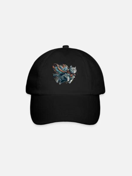 Super Katze Britisch Kurzhaar BKH getigert - Baseballkappe - Schwarz/Schwarz