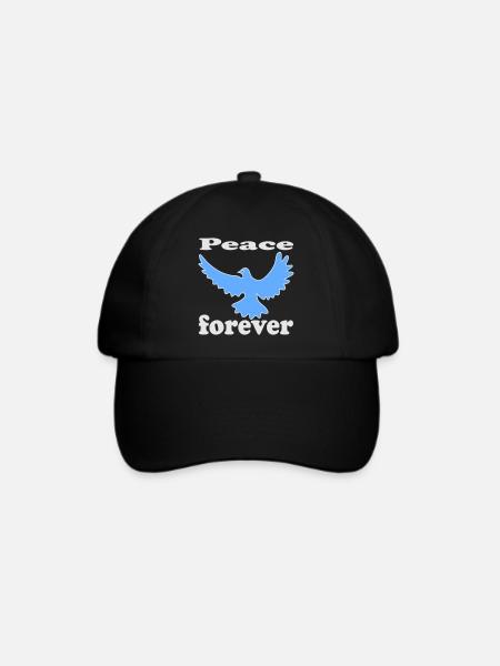 FriedensTaube Vogel - Baseballkappe - Schwarz/Schwarz