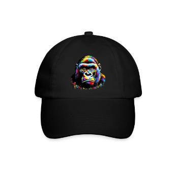 Gorilla - Baseballkappe - Schwarz/Schwarz - Vorne