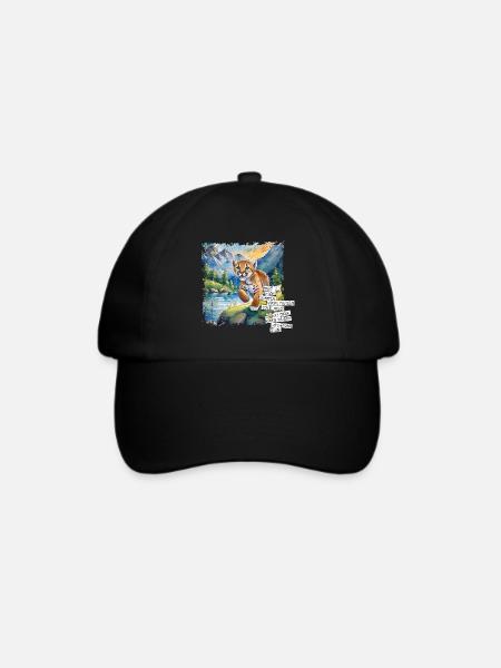 Was Du hast können viele haben | POSTER TIGER-Bild - Baseballkappe - Schwarz/Schwarz