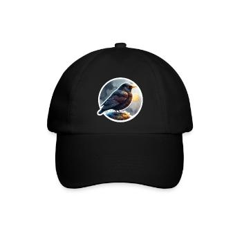 Amsel - Baseballkappe - Schwarz/Schwarz - Vorne