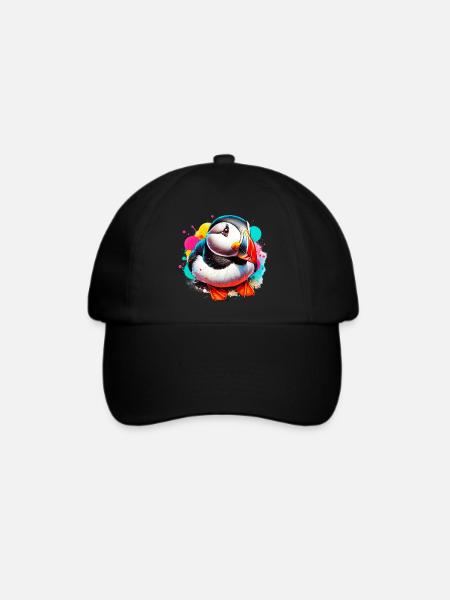 Papageitaucher - Baseballkappe - Schwarz/Schwarz