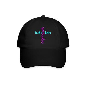 CHRISTLICHER GLAUBE ICH BIN GELIEBT - Baseballkappe - Schwarz/Schwarz - Vorne