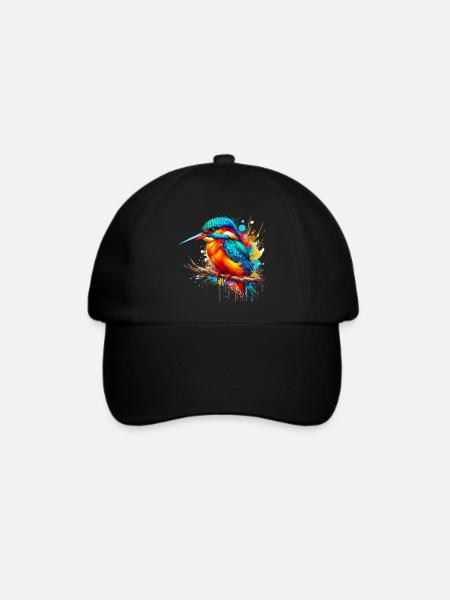 Eisvogel - Baseballkappe - Schwarz/Schwarz