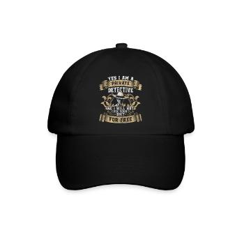 Schnüffler Hinweis Fährte Polizei - Baseballkappe - Schwarz/Schwarz - Vorne